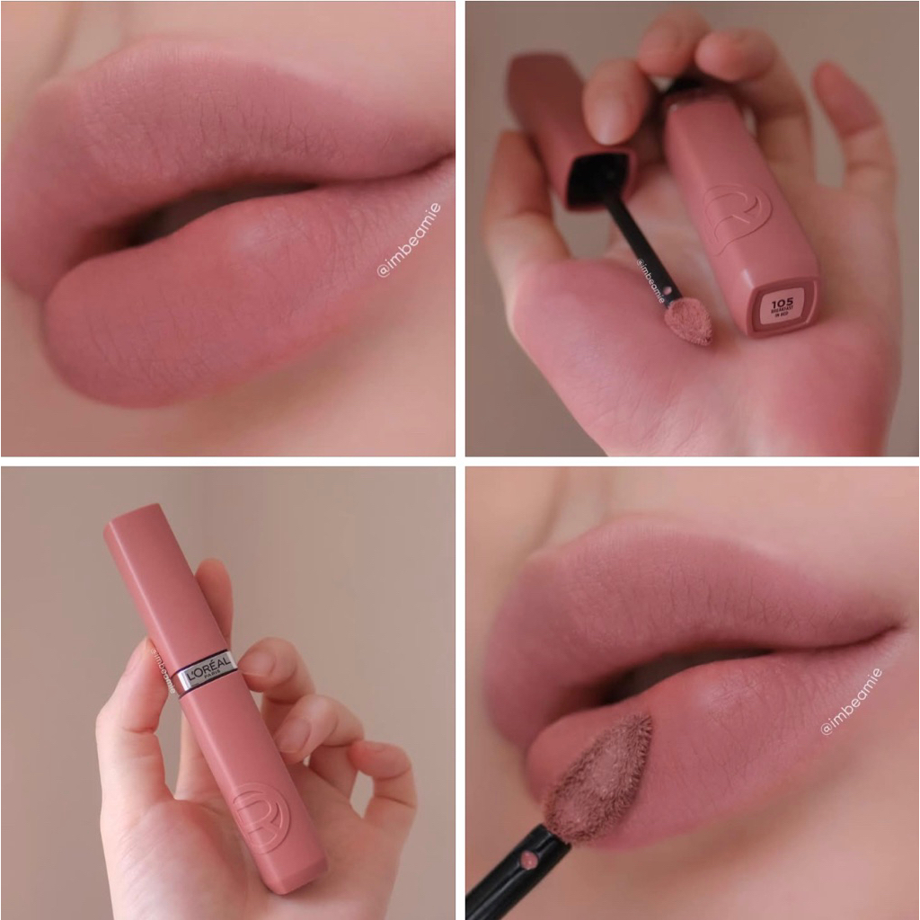 ลิป Loreal ใหม่ล่าสุด 105 ติดทนสะบัดดดด สีสวยมากกก Infallible Matte Resistance ปากเบลอ ปากฟูสุดๆ เบล