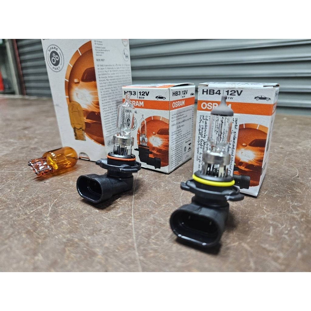 หลอดไฟ Osram HB4 ไฟต่ำ, Osram HB3 ไฟสูง, หลอดไฟเลี้ยว Osram WY21W 12W สีส้ม (แบบเสียบ)