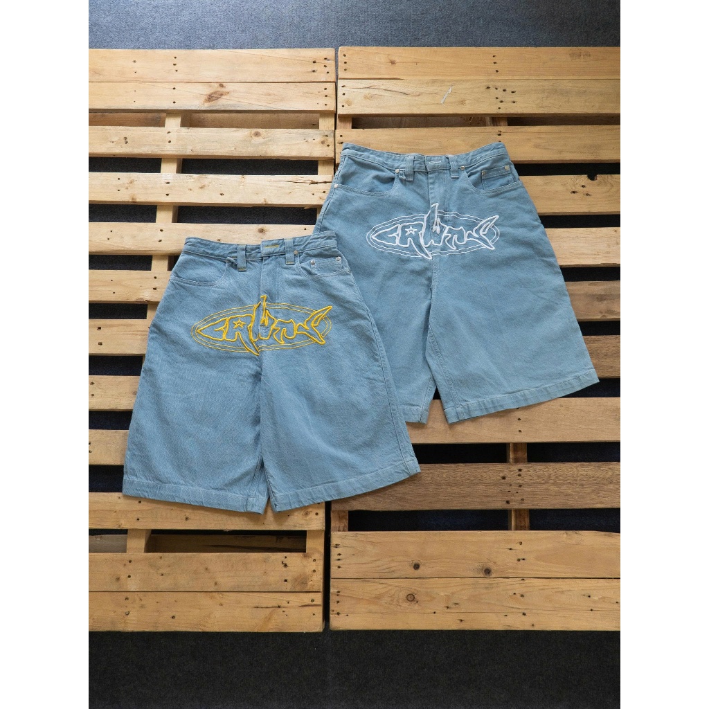 Cruehawts กางเกงขาสั้น Denim / Embroidery SIGNATURE CSP08