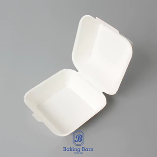 Baking barn (50ชิ้น) กล่องเบอร์เกอร์กระดาษสี่เหลี่ยม ฝาพับ กล่องอาหารกระดาษ