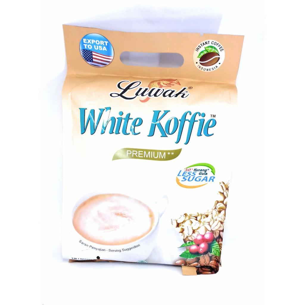 (Exp. Sep'25) Kopi Luwak White Koffie Premium Less Sugar Coffee 361g 19ซอง กาแฟขาวอินโดนีเซีย อร่อยก