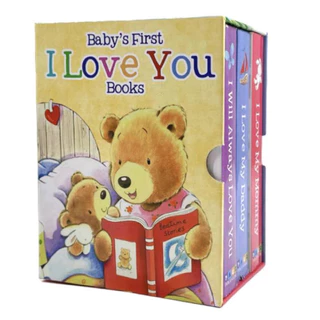 พร้อมส่ง Box set Baby first I love you หนังสืออ่านภาษาอังกฤษสำหรับเด็ก หนังสืออ่านก่อนนอน บอร์ดบุค Box set Popup(017148)