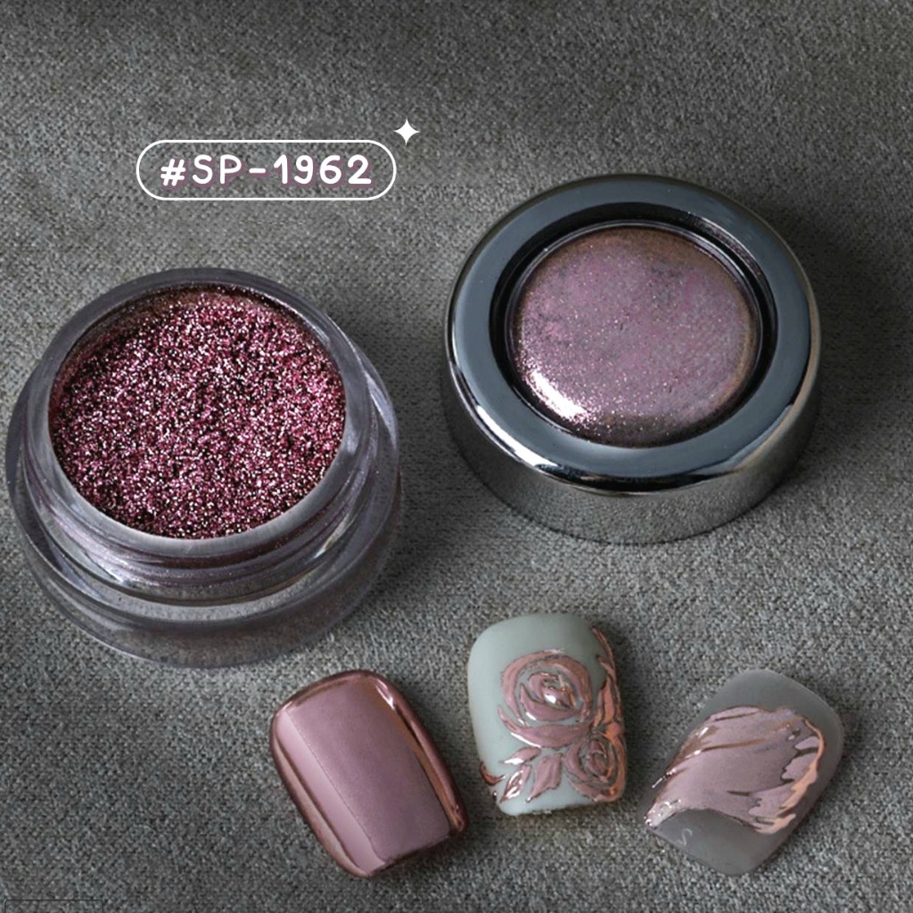 รวมตัวเลือก SULLMAR ผงขัดเล็บกระจก แบบกระปุก 0.5g. สีโครม Nail Mirror Powder - รูปที่ 5