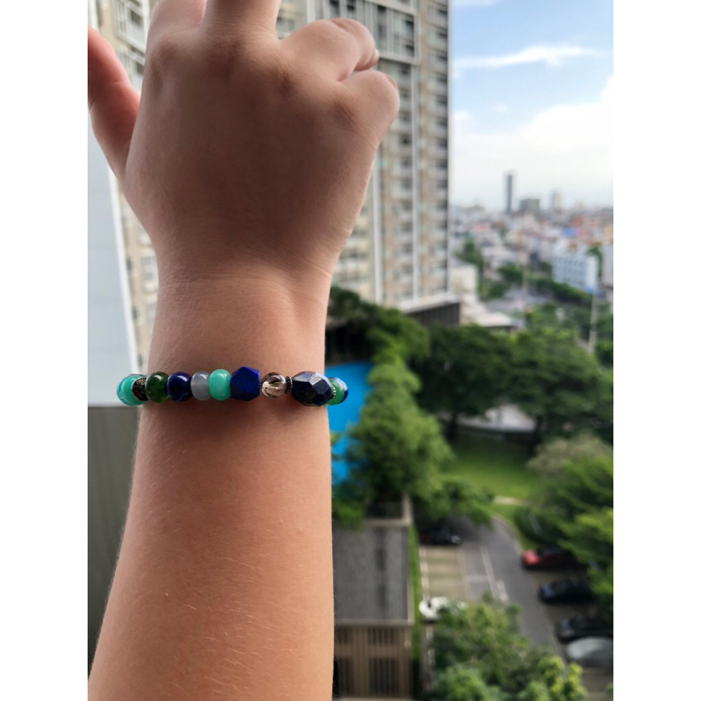 natural Stone lapis lazuli handmade bracelet beautiful design mixed stones