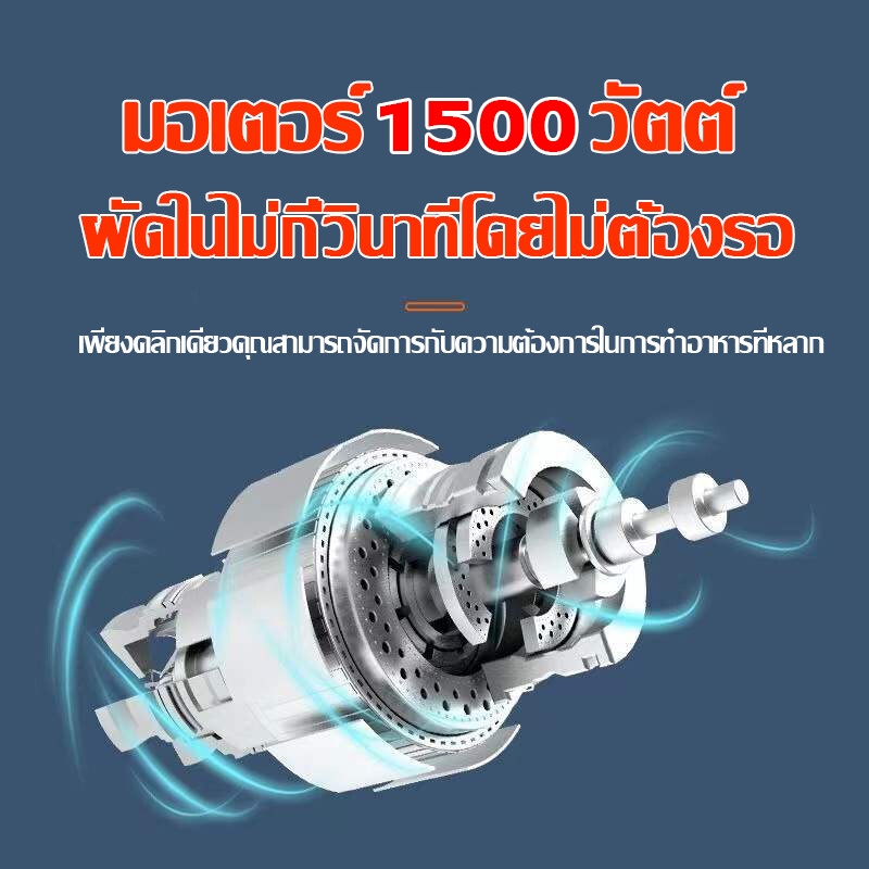 【คมเหมือนใหม่หลัง30ปี】5Lเครื่องบดเนื้อไฟฟ้า 1500W สเตนเลสเกรดอาหาร304 ใบมีด5ใบ เครื่องเดียวหลายใช้ เครื่องปั่นพริก - รูปที่ 4