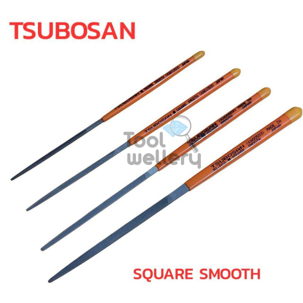 ตะไบญี่ปุ่น TSUBOSAN ตะไบสี่เหลี่ยม แบบละเอียด KA00503,KA00803,KA01003,KA01203 **ของญี่ปุ่นแท้**