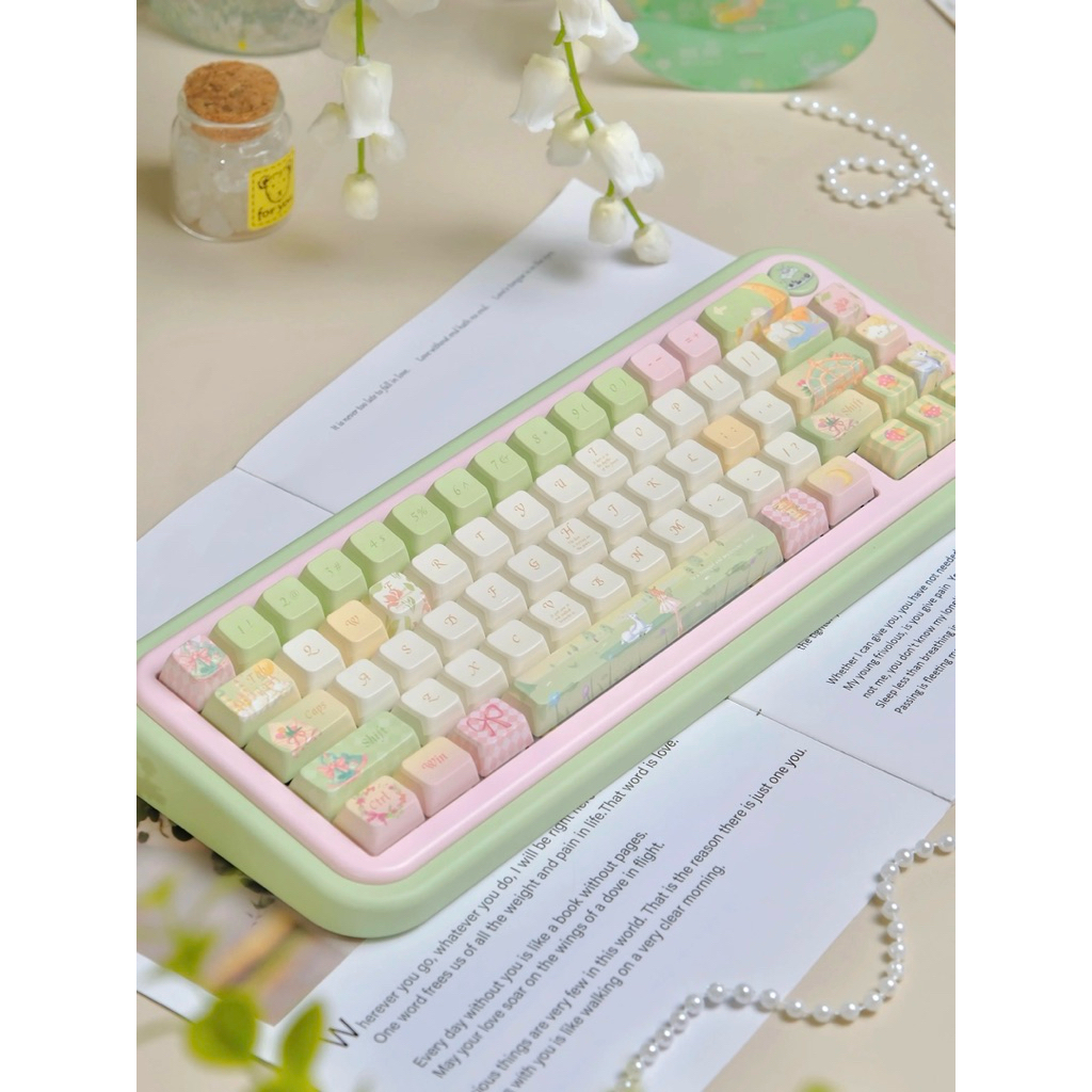 ❗️พร้อมส่งจากไทย🇹🇭❗️| MILU Keycap | PBT | Original/MDA | 140 keys | คีย์แคปน่ารักๆ ตกแต่งคีย์บอร์ด