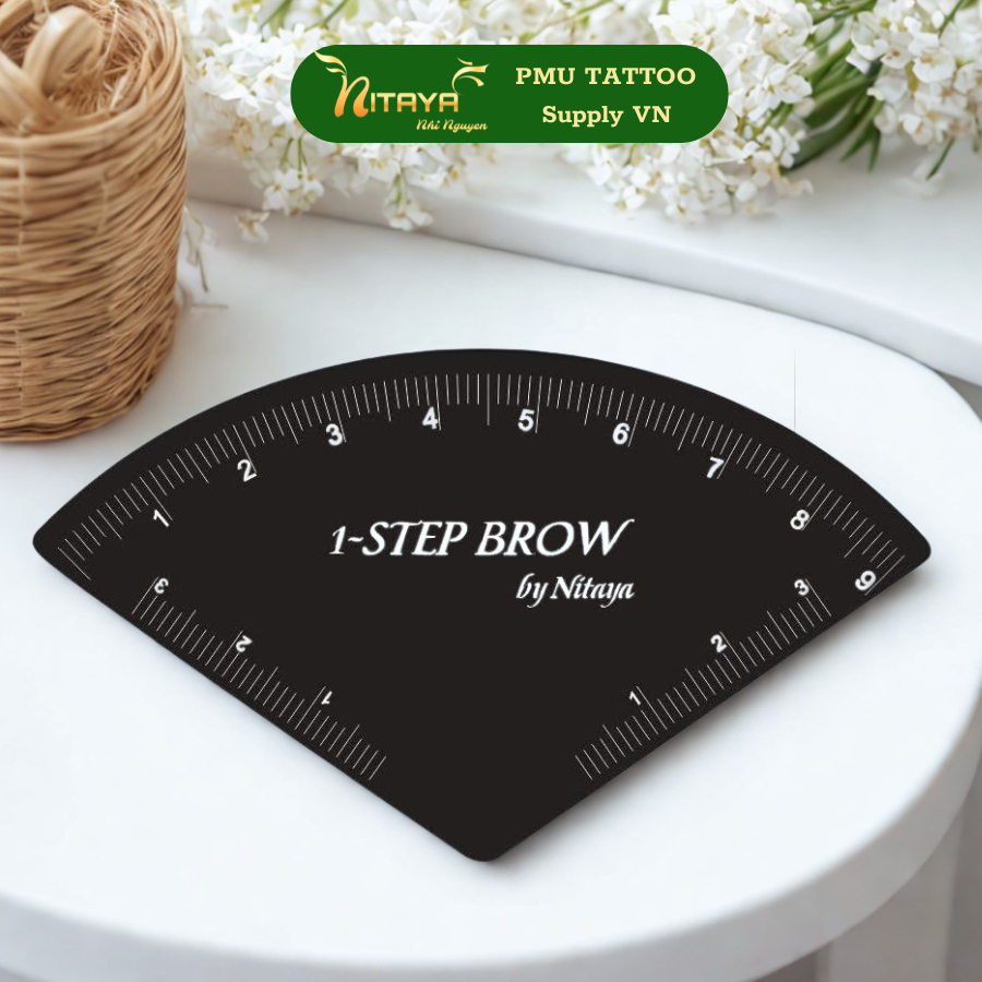 ที่วัดคิ้ว 1STEPBROW แบบสแตนเลส 304 แกะสลักเลเซอร์ – รูปที่ 2