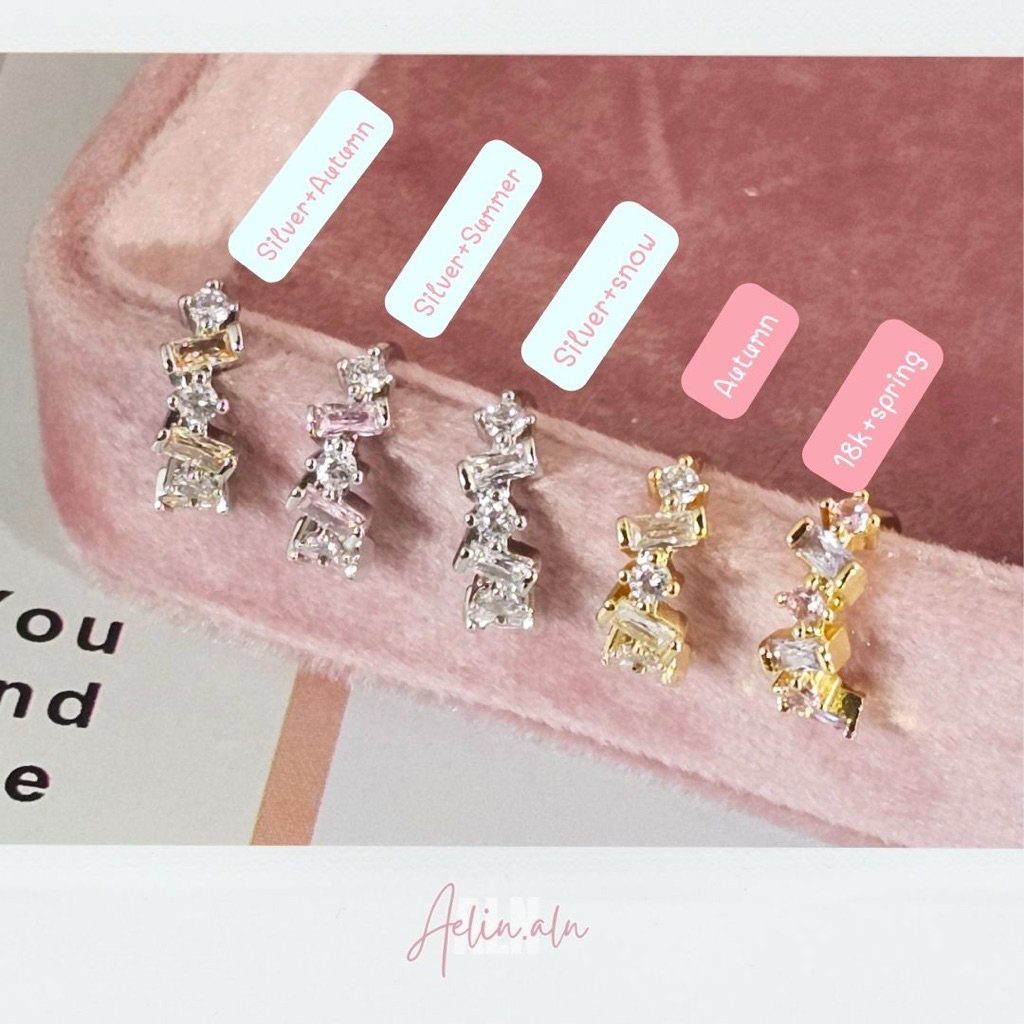 Mabel ear cuff - Aelin.aln ต่างหูแบบเกี่ยว ไม่ต้องเจาะหู 1 ชิ้น 6 แบบ #EC3-60