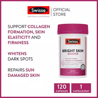 Swisse Beauty Bright Skin Booster บูสเตอร์ผิวใส ขาว ดูอ่อนเยาว์ 120 ซอฟต์แคปซูล [ระยะเวลาส่ง: 5-10 วัน](EXP:02 2028)