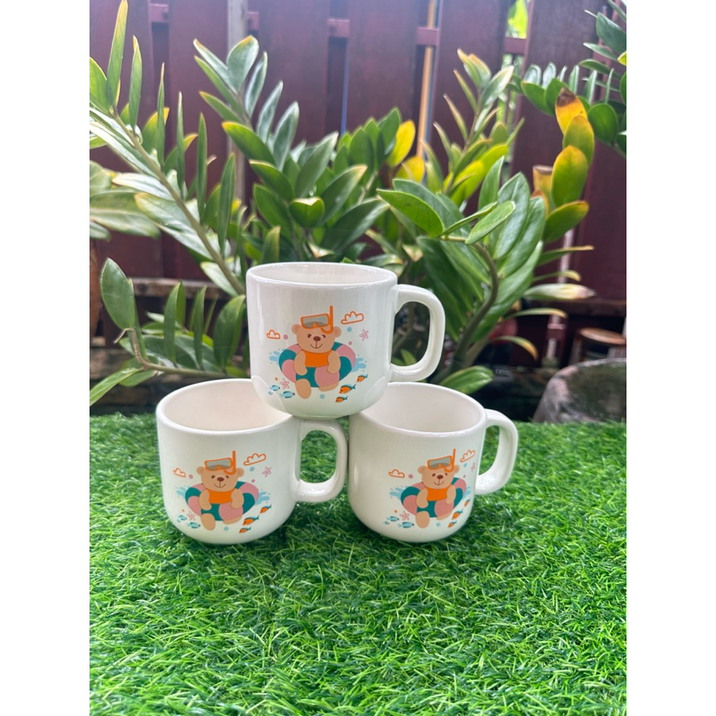 แก้วน้ำเซรามิคมาใหม่พี่หมีขนาด250มล. ราคา 49 บาท🍵🍵🍵