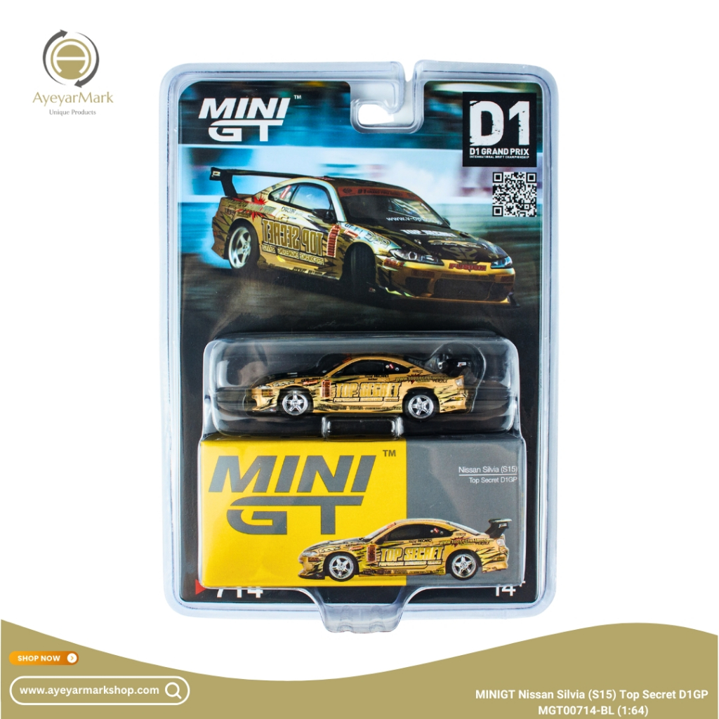 MINIGT Nissan Silvia (S15) Top Secret D1GP MGT00714-BL (Blister Packaging) (1:64)