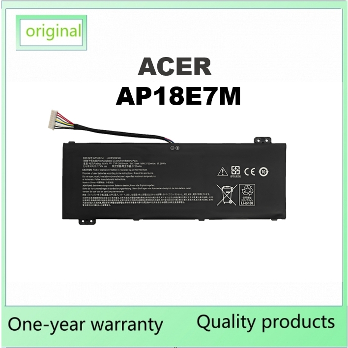 แบตเตอรี่ ap18e7m แบตเตอรี่แล็ปท็อป acer ap18e7m ap18e8m สําหรับ nitro5an517-51an517-52an515-54an515