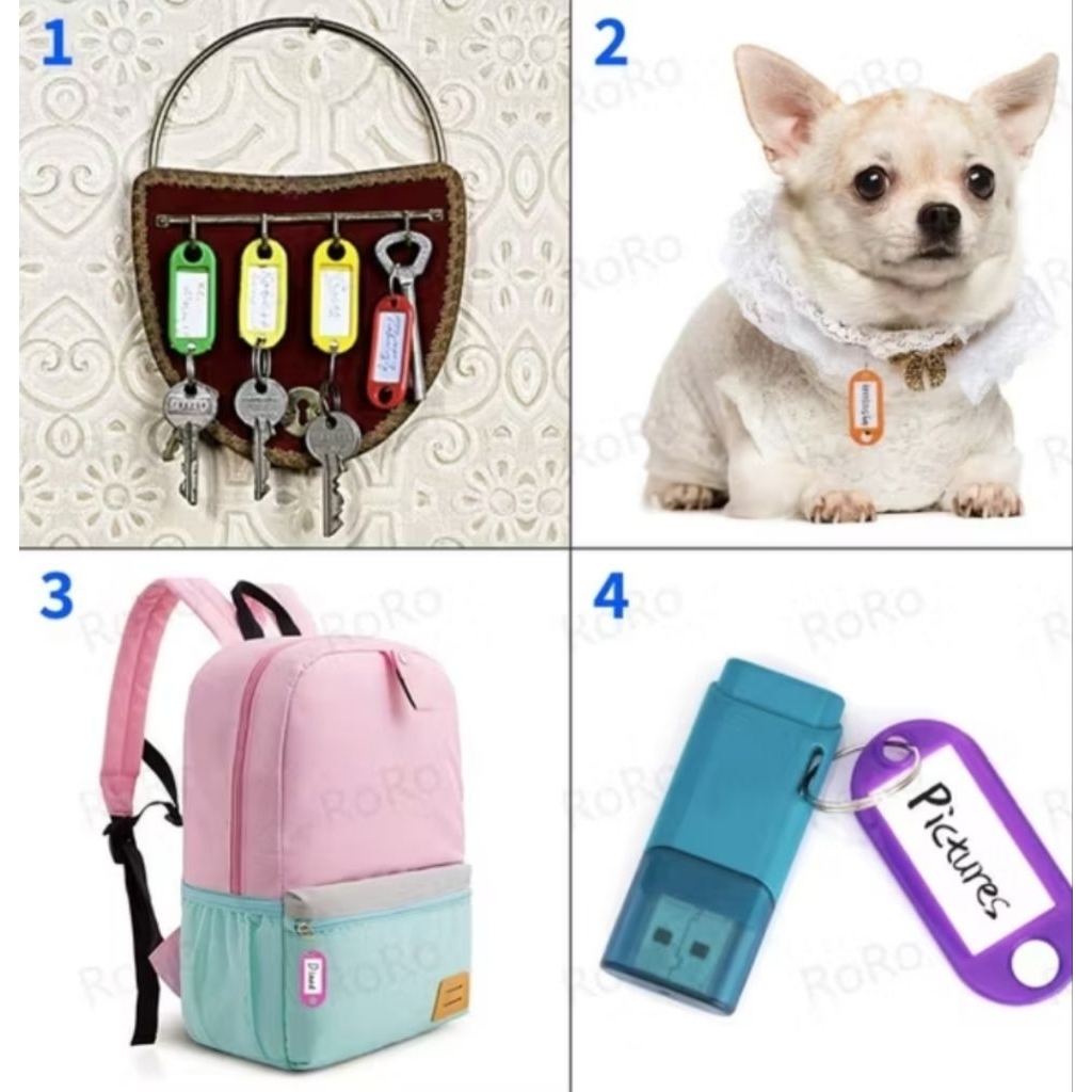 𝙅𝙞𝙣_𝙛𝙖𝙨𝙝𝙞𝙤𝙣 🇹🇭 𝟬 บาทตอนไลฟ์ พวงกุญแจป้ายชื่อ พวงกุญแจพลาสติก พวงกุญแจ พลาสติกกันน้ำ เขียนชื่อได้ หลากสี ป้าย ID ป้ายแท็ก - รูปที่ 2