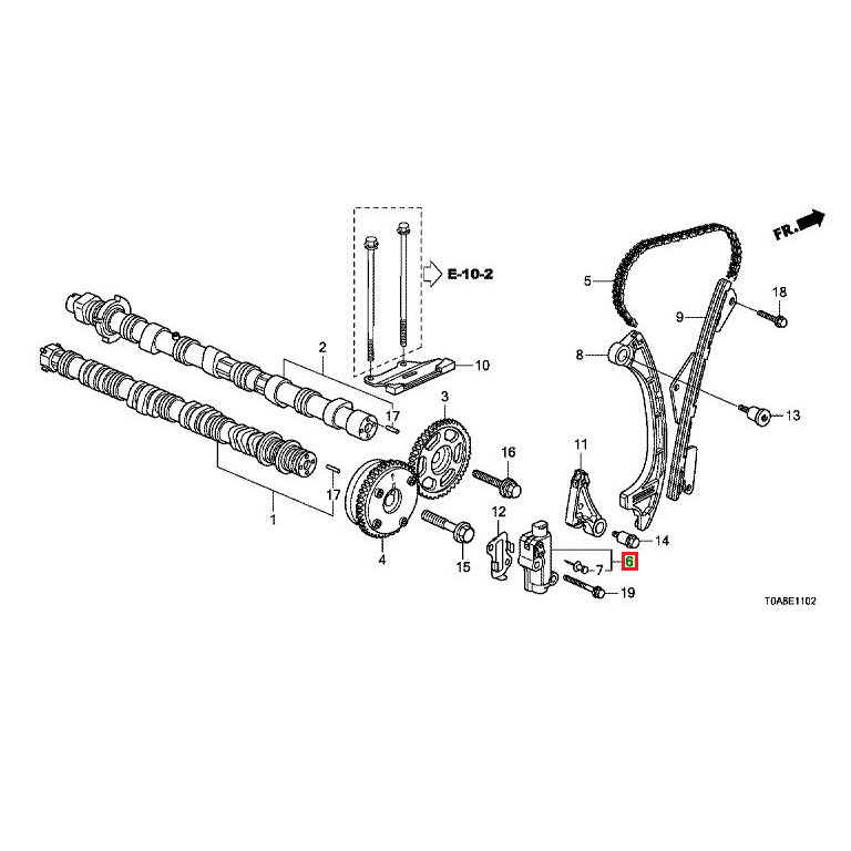 ตัวดันโซ่ ตัวดันความตึงโซ่ Honda Accord G9 2.4 Engine Timing Chain Tensioner K24W Cam Chain Tensione