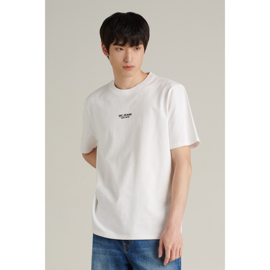 Mc JEANS เสื้อยืดแขนสั้นผู้ชาย คอกลม (Online Exclusive) MTTZA32