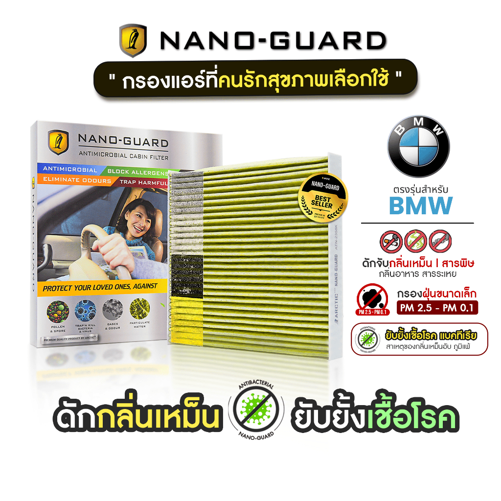 กรองแอร์ ARCTIC รุ่น Nano-Guard สำหรับ BMW (เลือกรุ่นด้านใน)