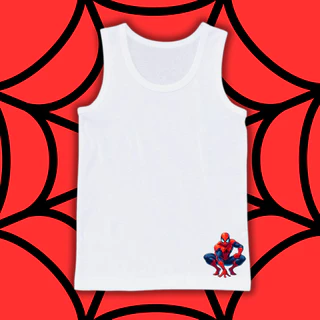 เสื้อกล้ามเด็ก เสื้อซับในลายสไปเดอร์แมน spiderman ลายสวย ผ้านุ่มใส่สบายซักแล้วไม่ยับ 10-50 กิโล S-3XL #เสื้อกล้าม