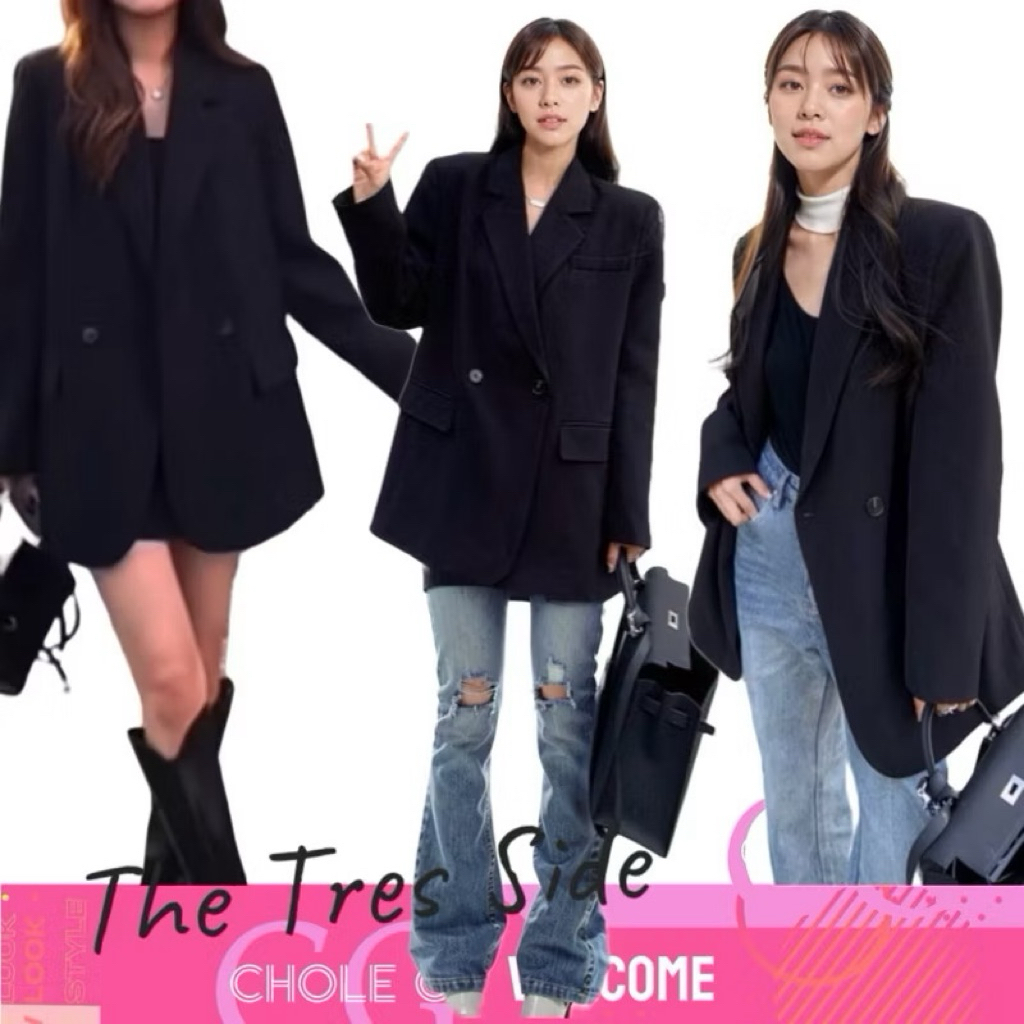 Chole G: The Tres Side Oversize Blazer เบลเซอร์ เสื้อสูท  สวยจึ้งทรงโอเวอร์ไซส์