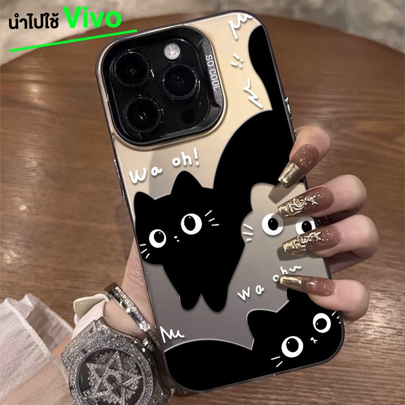 เคส VIVO เจ้าเหมียว Y91 Y11 Y21 Y16 Y27s Y20 Y35 Y27 Y31 Y12 Y02 Y22 Y36 Y22s Y12i Y17 Y12s Y17s Y15 Y21s ป้องกันการตก