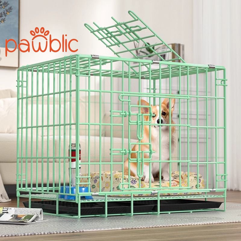 Pawblic กรงหมาพับได้ เหล็กหนาพิเศษ แข็งแรง ทนทาน สีพาสเทล ประหยัดพื้นที่