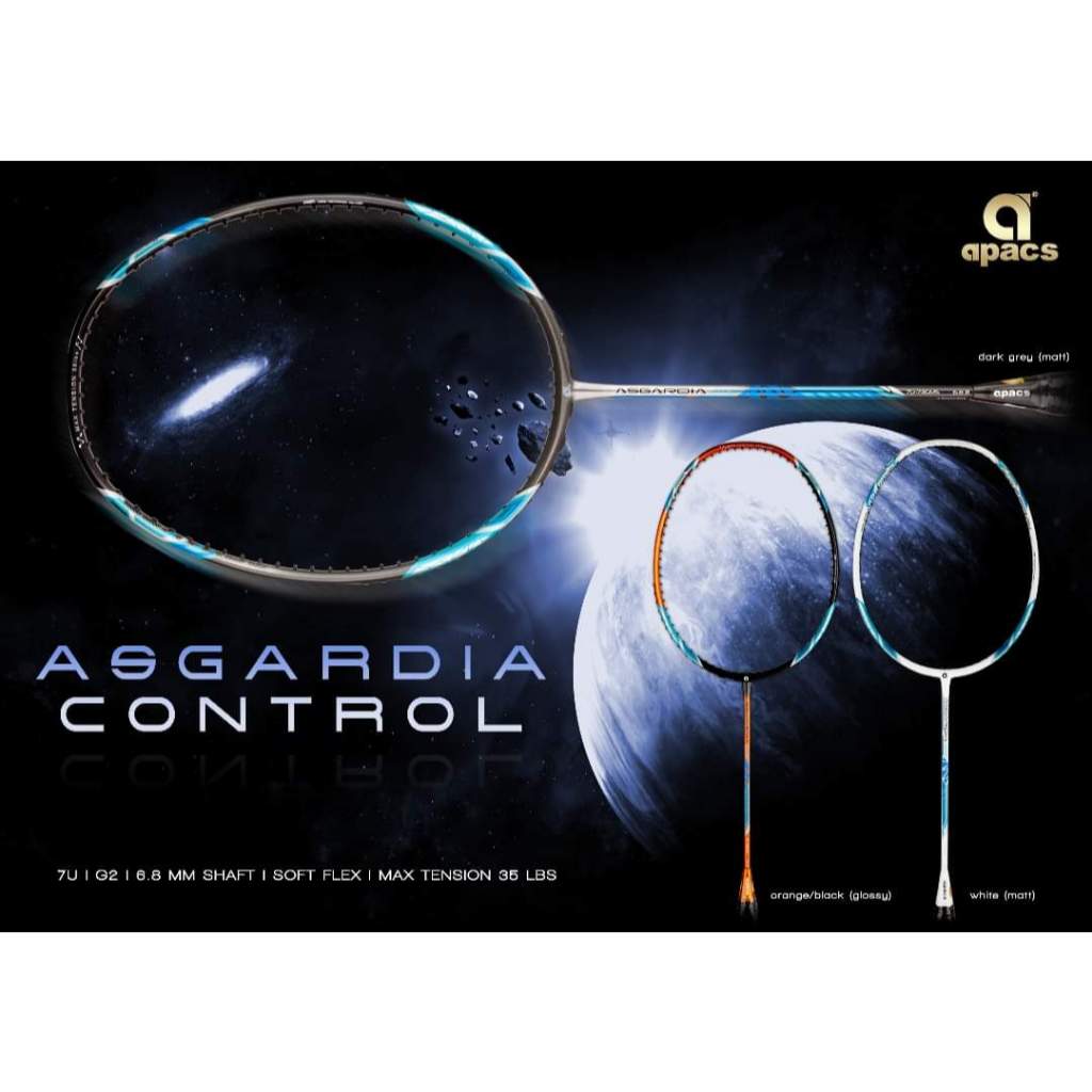 APACS Asgardia Lite/ Asgardia Control ไม้แบดใหม่ (7U) *สีใหม่ *มีสินค้าพร้อมส่ง