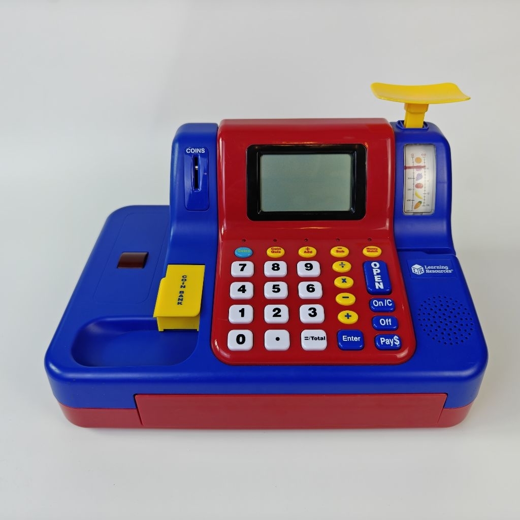 Learning Resources Pretend & Play Teaching Cash Register เครื่องคิดเงินเด็กเล่น แคชเชียร์ของเล่น มือ