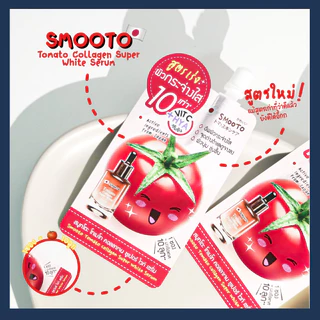 (6ซอง/กล่อง) สมูทโตะ โทเมโท คอลลาเจน ซูปเปอร์ ไวท์ เซรั่ม SMOOTO TOMATO COLLAGEN SUPER WHITE SERUM