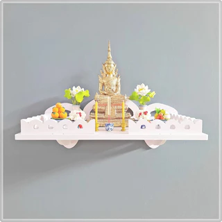 หิ้งพระติดผนัง มีราวกันตก หิ้งพระติดผนังโมเดิร์น หิ้งพระพิฆเนศ แท่นบูชาพระพุทธรูป