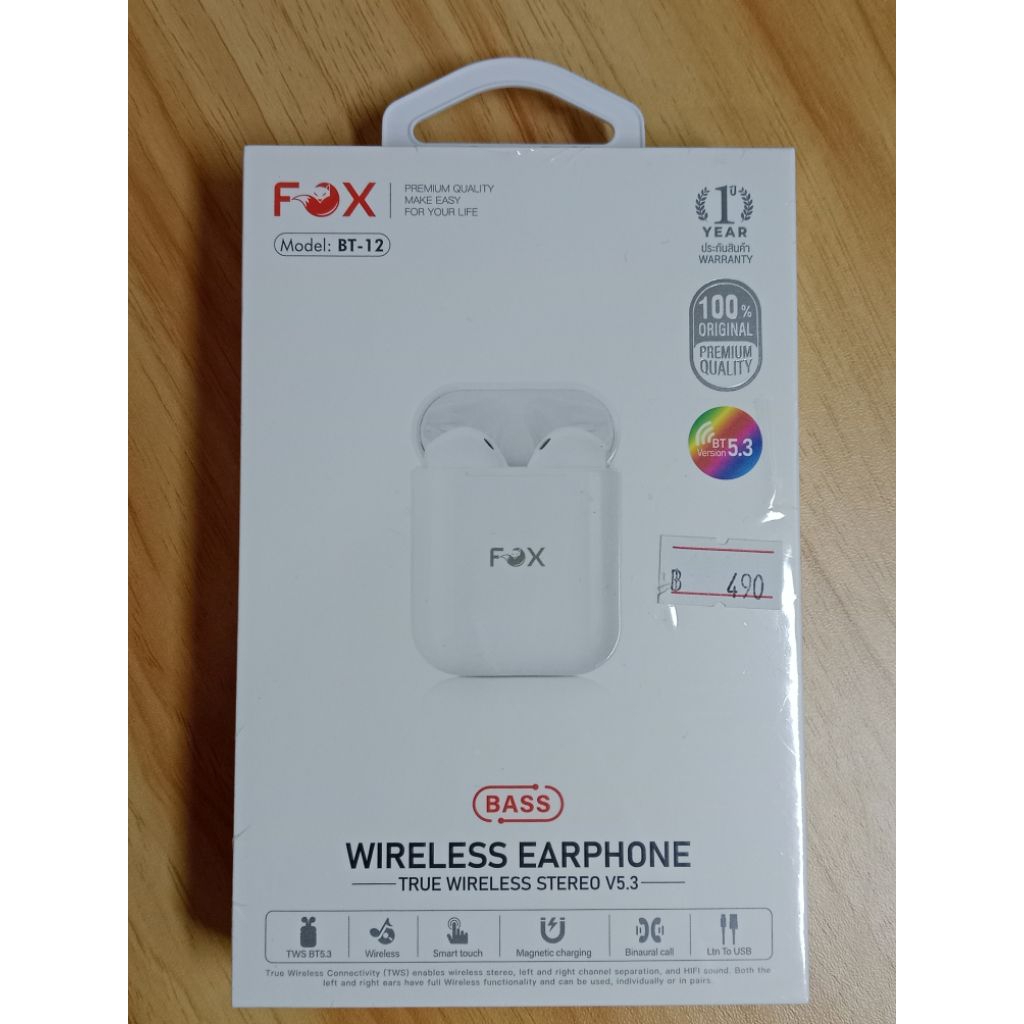 หูฟังไร้สาย Fox Wireless Earphon Model:BT-12 Version 5.3