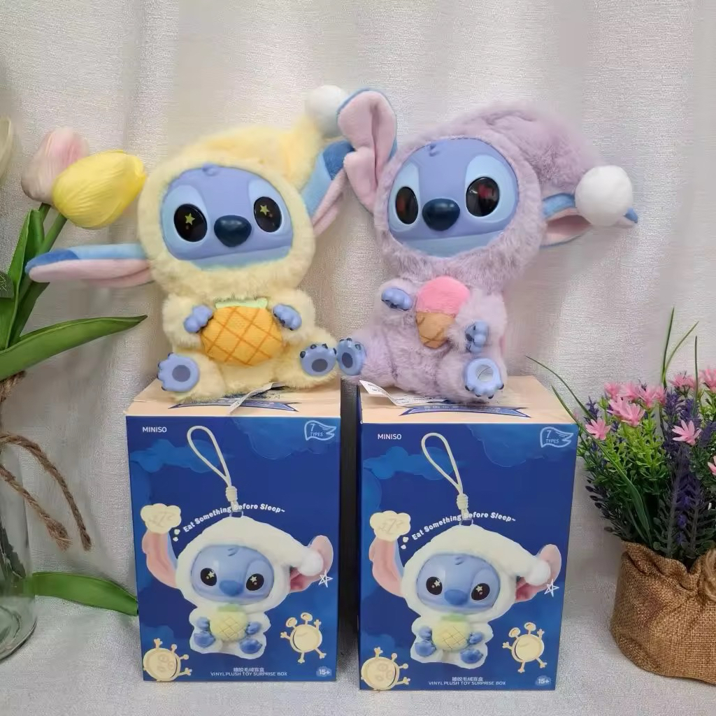 กล่องจุ่ม งานเทียบ สติช Stitch Eat Something Befor Sleep ตุ๊กตาน่ารัก พวงกุญแจ ไม่แกะ พร้อมส่งในไทย