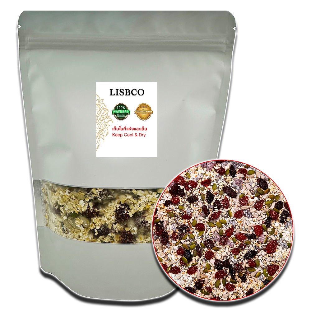 ซีเรียลข้าวโอ๊ตผสมธัญพืชรวม 300 กรัม Mixed Oat Cereal with Dried Fruits & Nuts อ