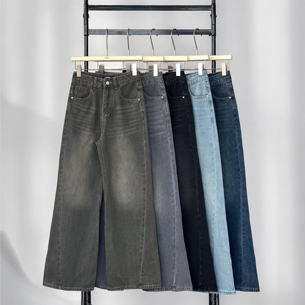 Atipashop - SOFT REBELLION JEANS กางเกงยีนส์ ทรงกระบอกกลาง