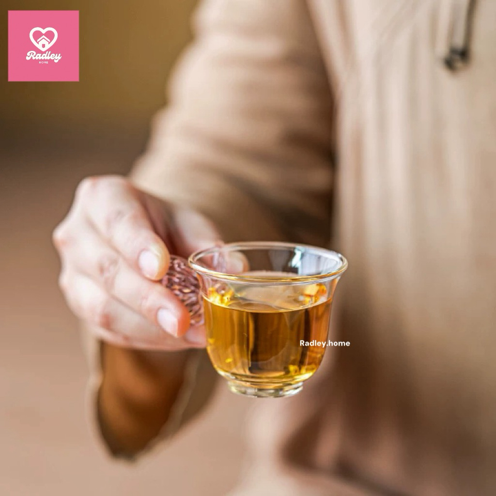 พร้อมส่งจากไทย💖ถ้วยชา แก้วชาผีเสื้อ แก้วน้ำใบเล็ก ติดแกลมสุดๆ แก้วทนความร้อนสูง🦋 - รูปที่ 4