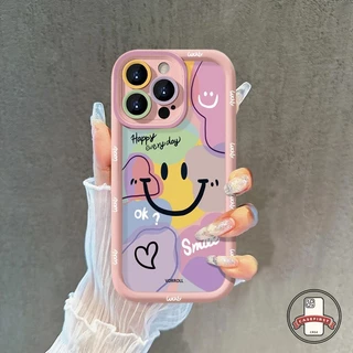 แฟชั่นกราฟิติ ที่มีสีสันยิ้มใบหน้านุ่ม เคส Vivo Y17s Y18 Y15 Y22 Y21 Y27 Y17 Y78 Y20 Y12i Y02 Y15s Y33s Y36 Y100i Y12s