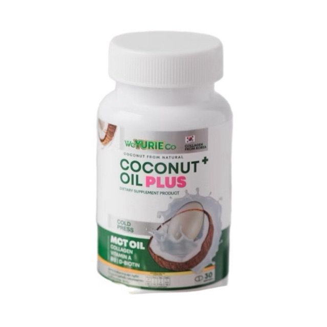 ยูริ YuRi น้ำมันมะพร้าว พลัส คอลลาเจน สกัดเย็น 30 แคปซูล coconut oil โฉมใหม่