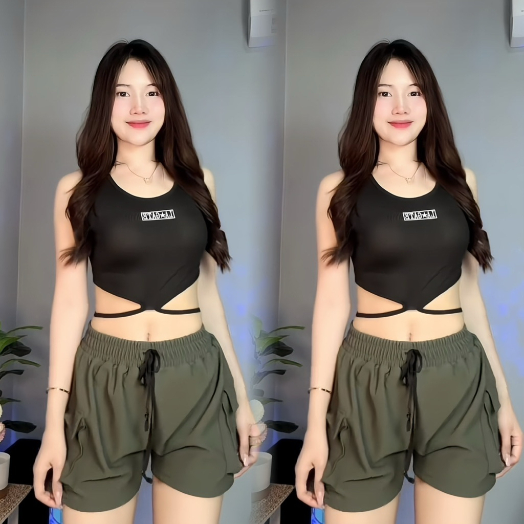 ชุดเซต กางเกงคาร์โก้ขาสั้น สุดฮิต🔥🔥 สายเที่ยว ใส่แคมป์ปิ้ง พร้อมส่ง