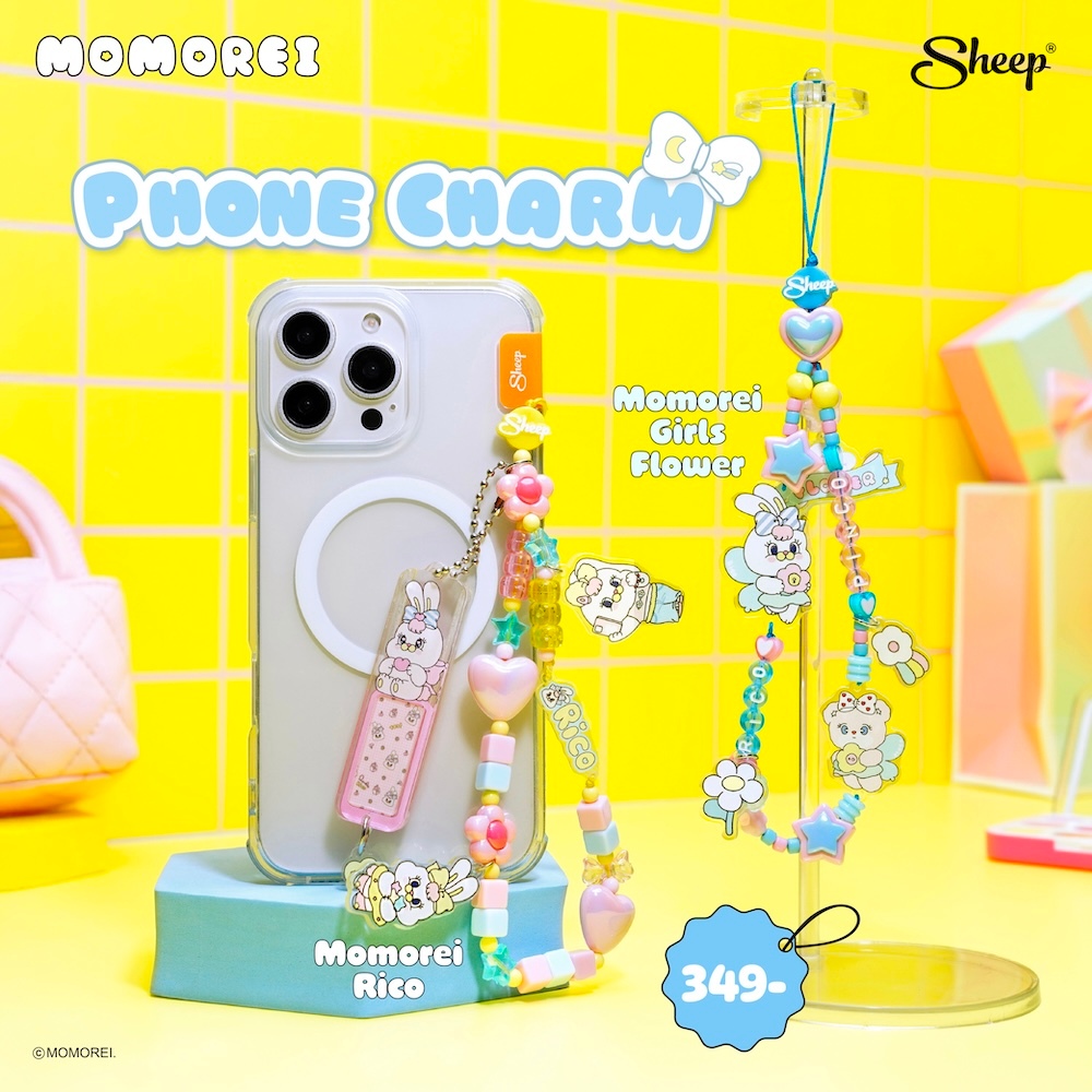[Strap Momorei]  Momorei Collection Strap Phone Charm  สายคล้องมือถือ สุดน่ารัก ลิขสิทธิ์แท้ ลาย Rico และ Pinco พร้อมส่ง