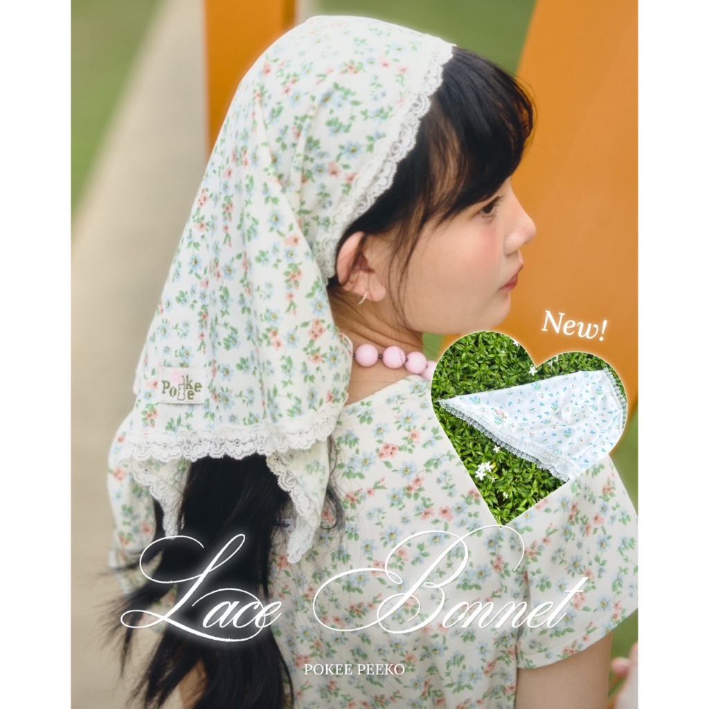 POKEE | LACE BONNET ผ้าสามเหลี่ยมอเนกประสงค์