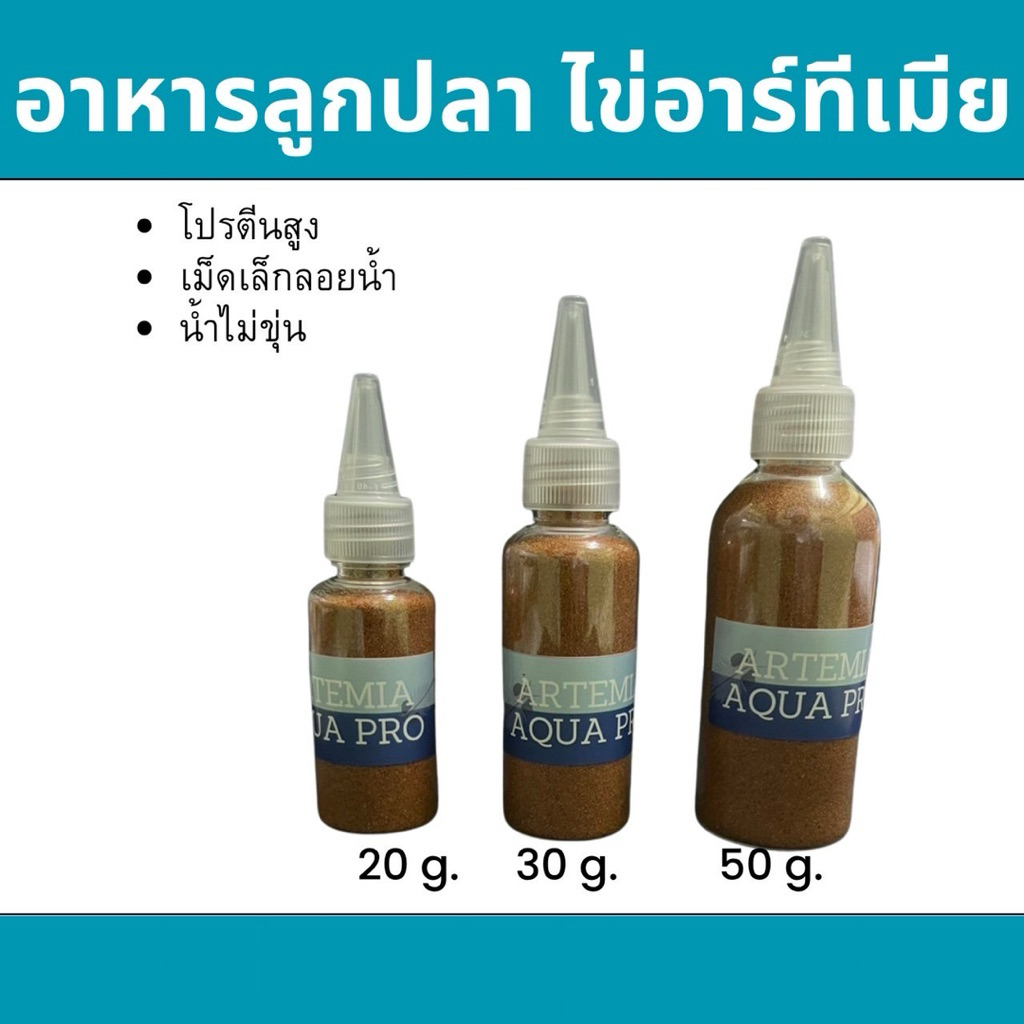 ไข่อาร์ทิเมียโปรตีนสูง อาหารปลากัด,ลูกปลา เม็ดเล็กลอยน้ำ น้ำไม่เน่าเสีย
