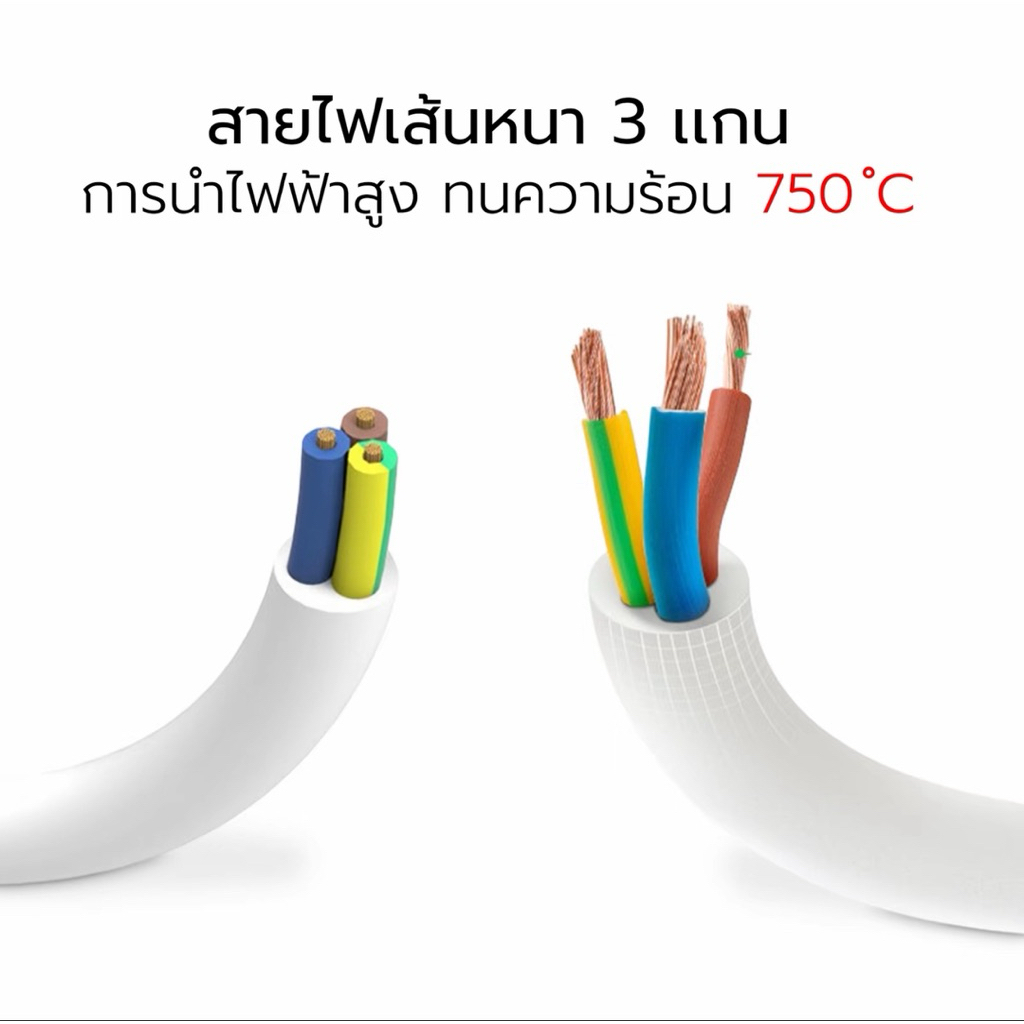 [{รับประกัน2ปีเต็ม}]Pae-T513 ปลั๊กไฟ 3-5ช่อง ความยาว3/5เมตร ปลั๊กพ่วง สีพาสเทล ปลั๊กพ่วงอเนกประสงค์ ราคา ถูกที่สุด ดีลบีเคเค แกลเลอรีภาพที่ 7