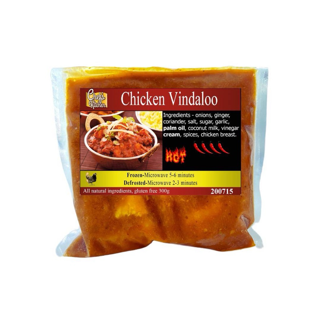 Indian Style Chicken Vindaloo 300g - โฮมเมด ไก่วินดาลู สไตล์อินเดีย (อกไก่ 4-5ชิ้น) ขนาด 300กรัม.
