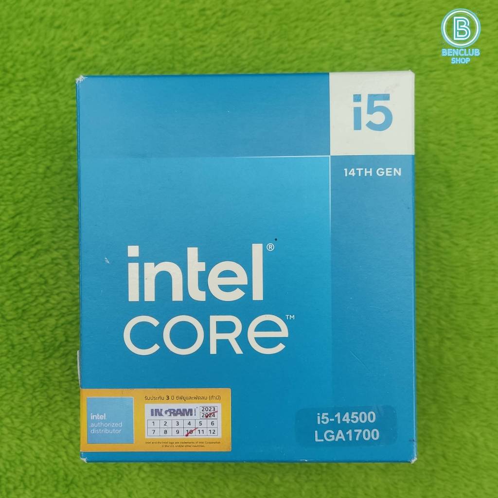 CPU INTEL i5-14500 14c/20t Turbo 5.00GHz อุปกรณ์ครบกล่อง ประกันศูนย์Advice 10/27 สินค้ามือสอง