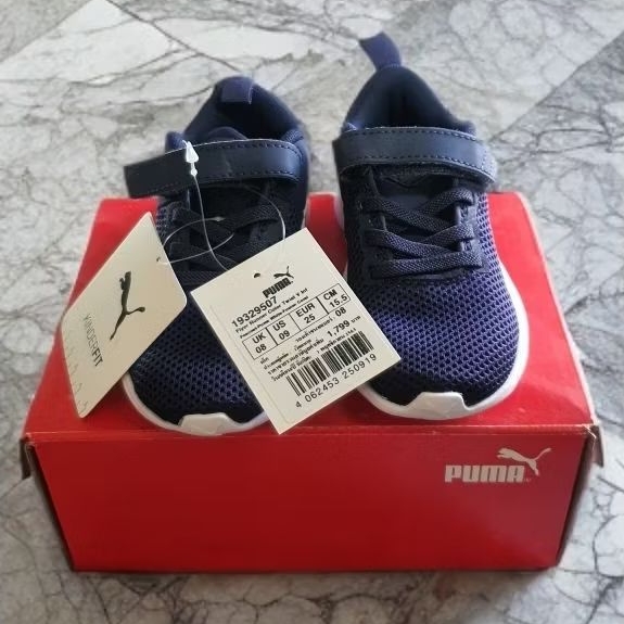 รองเท้าเด็กพูม่า Flyer Runner Color TwistVlnf peacoat-white-fusion coral UK8 US9 Eur25 CM15.5 ใหม่ อ