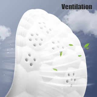 1คู่ความยืดหยุ่นสูง Latex Sport Insoles แผ่นรองเท้านุ่ม Arch สนับสนุน Orthotic Insoles Breathable ระงับกลิ่นกาย