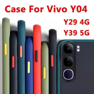 เคสขอบสีหลังด้าน สำหรับ Vivo Y04S Y31 5G Y21D V50 V60 V50lite Y04 Y300 Y19s Y200 V29 Y29S เคสกันกระแทก วีโว่ V29