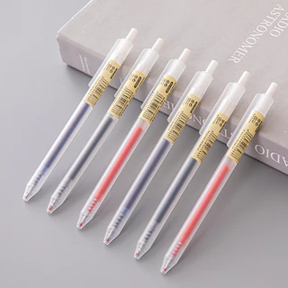 🔥ปากกาลูกลื่นแบบกด🔥ปากกาสไตล์ MUJI หมึกเยอะ เขียนลื่นมาก✔️พร้อมส่ง เครื่องเขียน ปากกาเจล ปากกาแบบกด