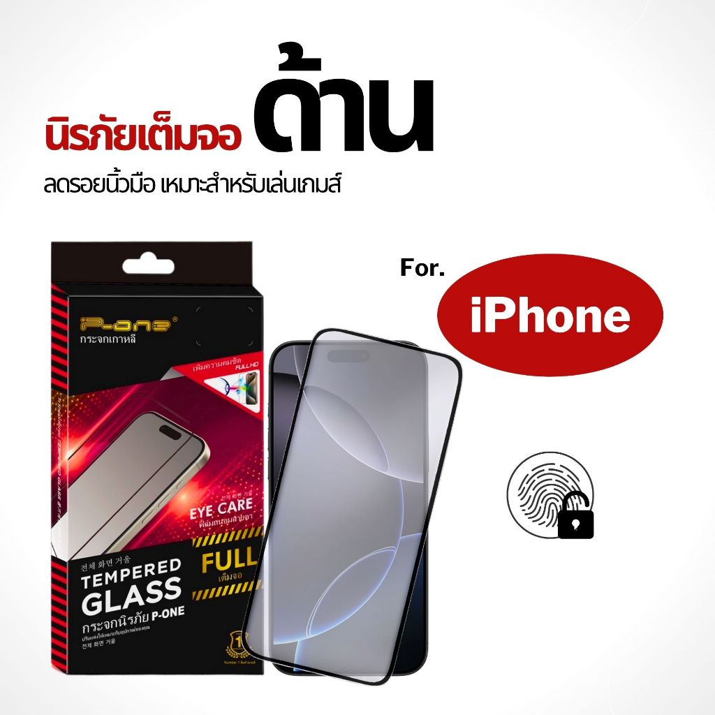 Dee ฟิล์มกระจก iPhone 17e16Promax 16 17 15Promax 12 17Pro 12Promax 17ProMax เต็มจอ ด้าน ลดรอยนิ้วมือ