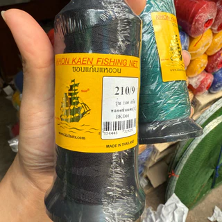 ด้ายไนล่อน100% เบอร์3-เบอร์15 สี ดำ/เขียว/ขาว (1ม้วนหนัก1ขีด)