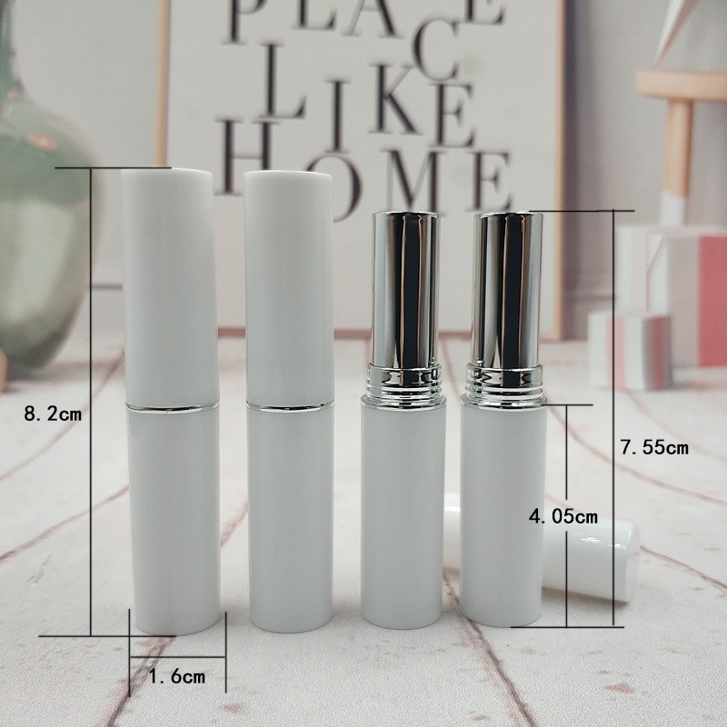 หลอดเปล่าลิปสติก หลอดลิป หลอกลิปสติก หลอดปลายตรงสีขาว สีส้ม (พร้อมส่งจากไทย)